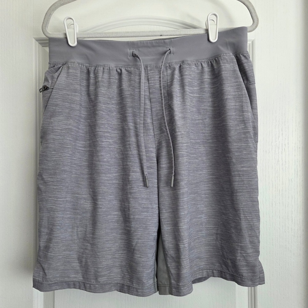 Lululemon‎ T.H.E Short 9" Liner Heather Gray Sz L Athletic Training Gym